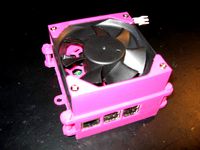 Raspberry Pi 2 B case plus fan mount by carvimodo