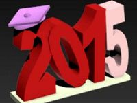 2015 with graduation cap by QPrinting