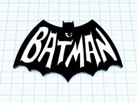 Batman 1960's Logo 3D Printable  by mb20music