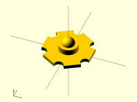 1W star LED model in stl and openscad by wingmaster