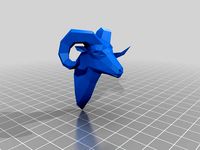 Low Poly Ram's Head Trophy by Gedelgo