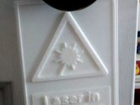 Warning Sign for Lasers by abrokadabra