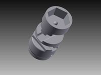 oldham Z coupler for RepRap with downside z motors and anti woobling by bigcnc