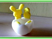 Tulip shaped egg-shell with Easter attributes by heartphone