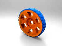 Wheel for Printbots (designed for 20g servos) by AntonioJose81