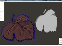 Repaired vine leaf right by miodragd by 3DPVDB