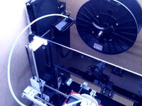 Filament guide for Mendel90 with dibond(3mm thick) frame. by kodde