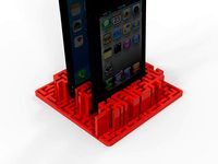 Makerbot Logo Maze Phone Stand by Tomonori