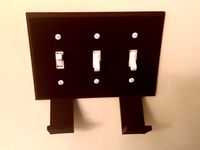 3 Gang Wall Plate With 2 Hooks by mikebaier