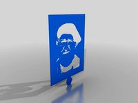 Abbe Pierre Stencil by tzelou