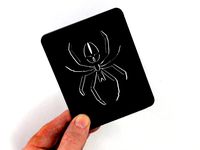 Spidercard Carton lasercut 3D shadow effect by Folker