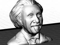 Einstein Tongue Bust with Pupils by modfab