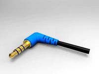 Micro Jack 3.5mm male connector, L-shaped plug by alexandre_willame