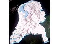 Netherlands Topographic 3D Map #MakerEdChallenge 2.0 by mitrasmit