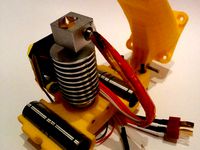 Sturdy Bowden X-carriage adaptation for 3dp02 and E3D V6 kind hotend by Carlitros