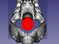 TRex Shower Head: Different Densities for Nozzle and Skull by BasmentShop