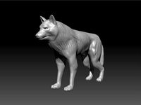 Fantasy wolf miniature by 3ddrew