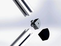 Aluminium profile 2020 6mm plug for 2 profiles and cover by QGJ37
