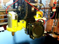 PCB drill mount for Prusa I3 with Wades extruder by hawkan