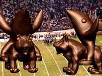 Left Shark Riding Lion by Bassna