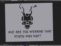 Donnie Darko Stencil by abrokadabra