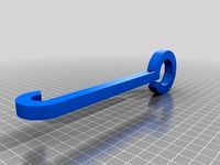 Hinged Shower Hook - Print in Place by ScottAnguish