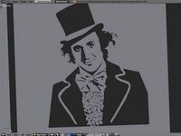 Willy Wonka Stencil by abrokadabra