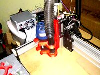 Shapeoko 2 Ryobi TR45 router mount REV2 with hose mount - adjustable by crunchysann