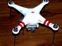 DJI Phantom 2 Motor Mount Skid Carbon Fiber M2 version 2 (rev 02-07-15) by jaln