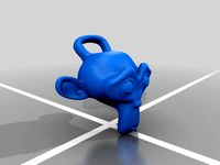 Blender Monkey Keychain by idealab3d