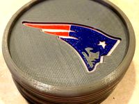 New England Patriots Coasters by spondoro