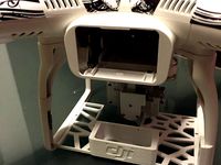 DjI Phantom Vision,+,Cam guard and Gps Holder all in one version 2.0 Voronoi style. by NachokaoS
