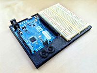 Arduino Leonardo and Breadboard Holder by ethanca