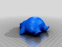 Low Poly Snorlax Keychain by g33k_girl