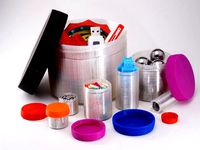 Container with Knurled Lid V2 (Solid Body) by wstein
