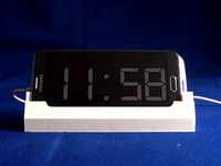 Stand for Note 4 and Qi charger to provide bedside night clock by mgg942