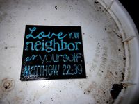 Love your neighbor sign by wesman732