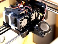 Flashforge/Makerbot Dual 40mm Fan Duct (left or right extruder) by MasterFX