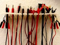 Banana Plug wire holder by makedave