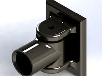 Pivoting shower curtain rod bracket by jmcskixc