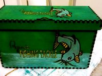 Fishing tackle Box for hooks, floats, bait, lures, spinners, reels, line by Takeaway3DTech