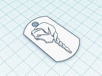 Princess Anna - Frozen Dog Tag silhouette by RedstripeX