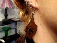 S Insignia Art Deco Earring by MedleyMethod