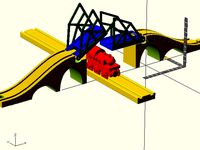 Drawbridge for wooden toy (Thomas) train set  by sromanos