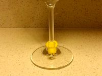 Minion Dave as a champaign glass marker by alexhbaiu