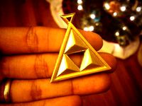 Fancy Triforce Pendant by cowkitty