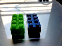 My first openscad test making a 4x2 lego brick by educa