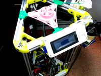 Bracket for 2020 frame -- Kossel Mini spool holder featuring Emmett's gear bearing  by yik_cheung