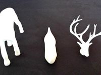 Sectioned Holiday Christmas Deer by stephanfr