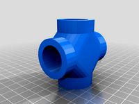 3/4" PVC Cross joint pipe fitting by HMDesign
